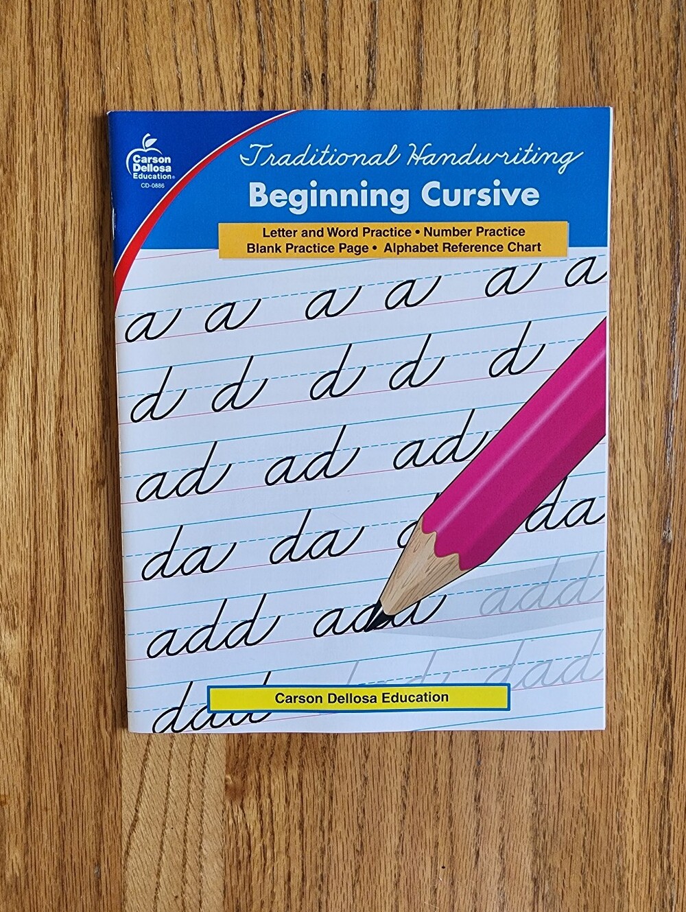 Traditional Handwriting Beginning Cursive Workbook Paperback Carson Dellosa